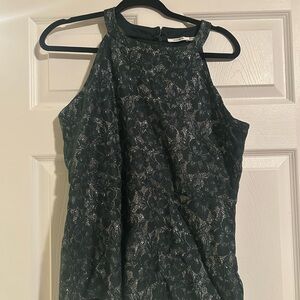 Ricki's Green and Silver Lace Tank Top